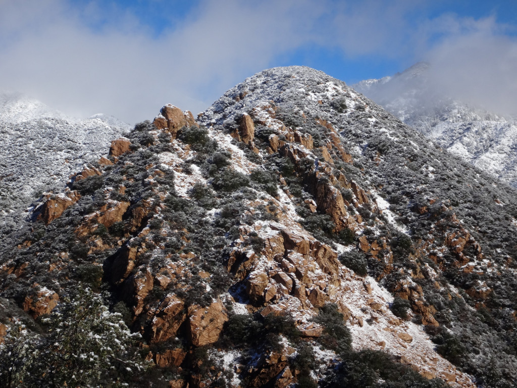 Rocks in upper Eaton Canyon .