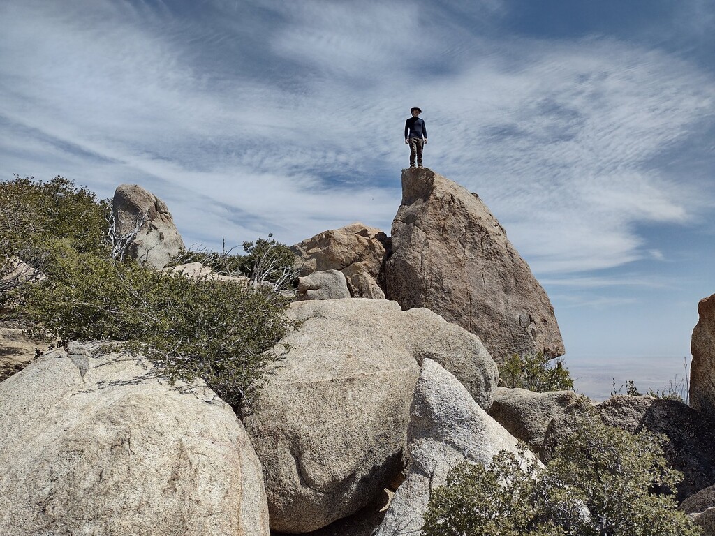 Keith on the summit of Middle Ysidro (5855').
